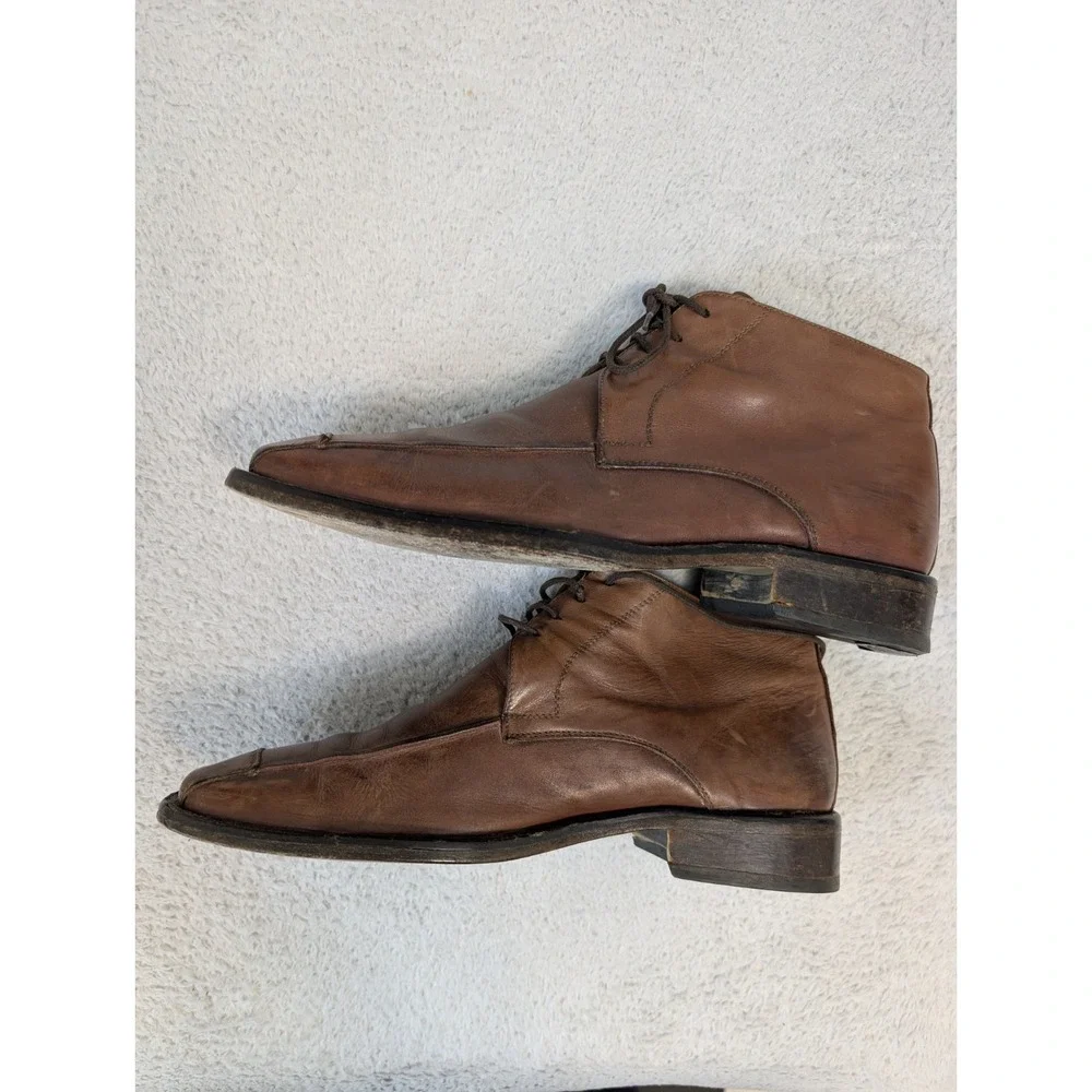 LA QUERCE SUPER PRIME GIGANTIC Made In Italy Leather Chucca Boots Brown Men 9/10